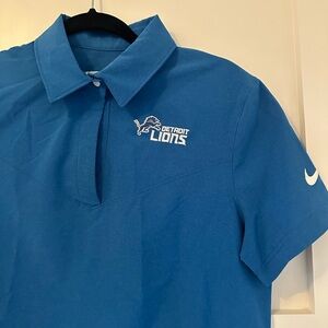 Nike Blue Detroit Lions Polo Shirt
